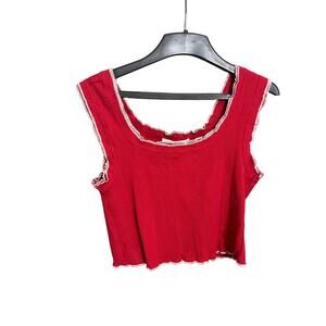 Natural Life Tank Top Red Womens M Outdoor Minimalist Preppy Crop Y2K NWT